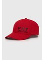 EA7 Emporio Armani berretto da baseball in cotone colore rosso