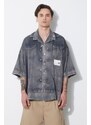 Maison MIHARA YASUHIRO camicia Rc Twill Double Layered S/S uomo colore grigio A12SH071