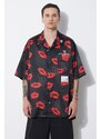 Maison MIHARA YASUHIRO camicia Kiss Printed uomo colore nero A12SH080