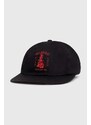 Maharishi berretto da baseball in cotone Dragon Anniversary Cap colore nero con applicazione 1276.BLACK