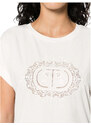 Marella T-Shirt con Logo Oval T Ricamato