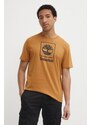 Timberland t-shirt in cotone uomo colore marrone TB0A5QSPP471