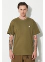 Carhartt WIP t-shirt in cotone S/S Madison T-Shirt uomo colore verde I033000.25DXX