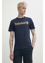Timberland t-shirt in cotone uomo colore blu navy TB0A5UPQ4331