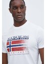 Napapijri t-shirt in cotone S-Kreis uomo colore bianco NP0A4HQR0021