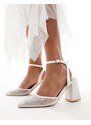 Be Mine Bridal - Nala - Scarpe con tacco largo da sposa in rete color avorio-Bianco