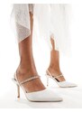 Be Mine - Elisa - Scarpe da sposa con tacco e fascetta decorata color avorio-Bianco