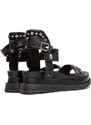 A.S.98 sandali LAGOS in pelle nera con borchie