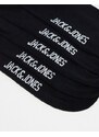 Jack & Jones - Confezione da 5 paia di calzini da tennis neri-Nero