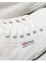 Superga - Sneakers alte bianche con suola spessa-Bianco