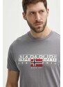 Napapijri t-shirt in cotone S-Aylmer uomo colore grigio NP0A4HTOH581
