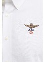 Aeronautica Militare camicia in cotone uomo colore bianco CA1243CT3289