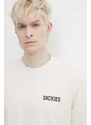 Dickies t-shirt in cotone BEACH TEE SS uomo colore beige DK0A4YRD