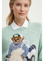 Polo Ralph Lauren maglione in cotone colore verde 211935309
