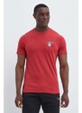 Puma t-shirt in cotone PUMA X ONE PIECE uomo colore rosso 624665