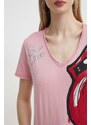Desigual t-shirt in cotone ROLLING donna colore rosa 24SWTK30