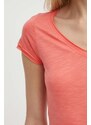 Sisley t-shirt donna colore arancione