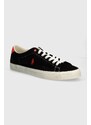 Polo Ralph Lauren sneakers in pelle Longwood colore nero 816931905001