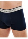 Emporio Armani - Bodywear - Confezione da 2 paia di boxer aderenti blu navy e a righe