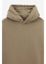 STAY HUMAN ON EARTH Felpa RELAXED HOODIE in cotone beige