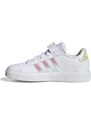 ADIDAS - Sneakers Grand Court Lifestyle Court Elastic Lace and Top Strap - Colore: Bianco,Taglia: 33
