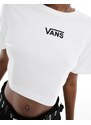 Vans - Flying V - T-shirt corta bianca con logo-Bianco