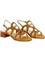 SIANO VIA ROMA - Sandalo in camoscio - Colore: Marrone,Taglia: 38