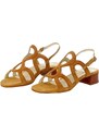 SIANO VIA ROMA - Sandalo in camoscio - Colore: Marrone,Taglia: 38
