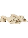 SHADDY - Sandalo in pelle intrecciata - Colore: Beige,Taglia: 36