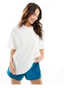 Calvin Klein - Pigiama bianco in puro cotone con T-shirt e pantaloncini