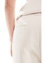 Style Cheat - Pantaloni sartoriali crema in coordinato-Bianco