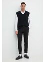 Polo Ralph Lauren gilè in cotone colore nero 710A33366