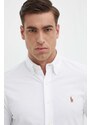 Polo Ralph Lauren camicia in cotone uomo colore bianco 710932545