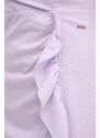 Armani Exchange vestito di lino colore violetto 3DYA07 YN3RZ
