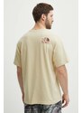 The North Face t-shirt uomo colore beige NF0A87DX3X41