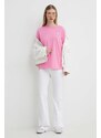 Converse t-shirt in cotone colore rosa
