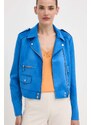 Morgan giacca da motociclista GOUSMI donna colore blu GOUSMI