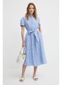 Polo Ralph Lauren vestito di lino colore blu 211935154