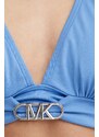 MICHAEL Michael Kors top bikini HALTER BIKINI TOP colore blu MM7M161