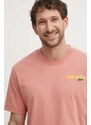 Lacoste t-shirt in cotone uomo colore rosa