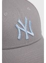New Era berretto da baseball in cotone 9FORTY NEW YORK YANKEES colore grigio con applicazione 60503373