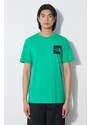 The North Face t-shirt in cotone M S/S Fine Tee uomo colore verde NF0A87NDPO81