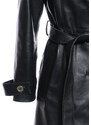 Leather Trend Viviana Bis - Cappotto Donna Nero in vera pelle