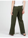 Gladys Pantaloni Donna In Tessuto Tecnico a Gamba Larga Casual Verde Taglia L