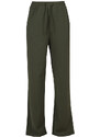 Gladys Pantaloni Donna In Tessuto Tecnico a Gamba Larga Casual Verde Taglia L