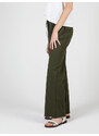 Gladys Pantaloni Donna In Tessuto Tecnico a Gamba Larga Casual Verde Taglia L