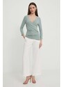 Lauren Ralph Lauren camicia a maniche lunghe colore verde 200824366