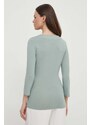 Lauren Ralph Lauren camicia a maniche lunghe colore verde 200824366