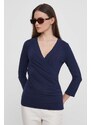 Lauren Ralph Lauren camicia a maniche lunghe colore blu navy 200824366