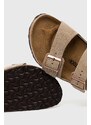 Birkenstock ciabatte slide in camoscio Arizona uomo colore beige 51461